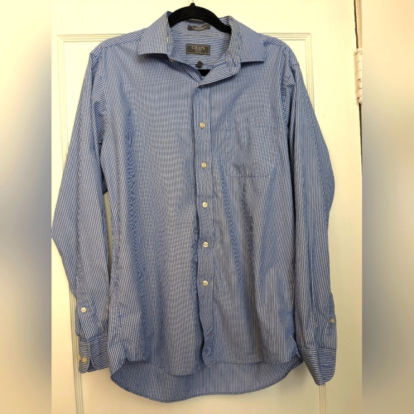 CHAPS Slim fit Striped Button-Down Dress Shirt, Sz. 34/35 MEDIUM - Picture 1 of 7